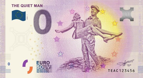 The Quiet Man 2020-1 0 euro souvenir banknotes zero euro