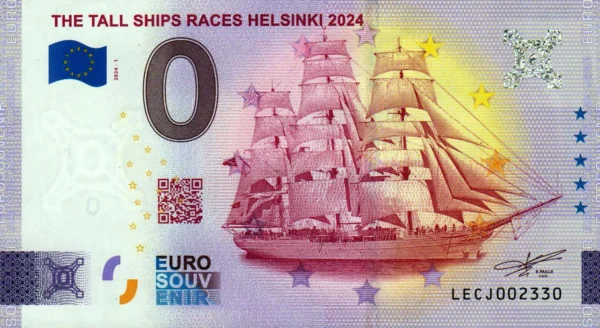 The Tall Ships Races Helsinki 2024 2024-1 0 euro souvenir banknotes finland