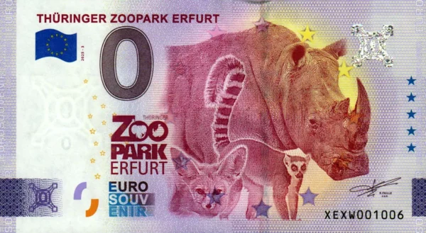 Thuringer Zoopark Erfurt 2025-3 0 euro souvenir germany