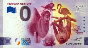 Tierpark Gettorf 2025-5 0 euro souvenir banknotes germany