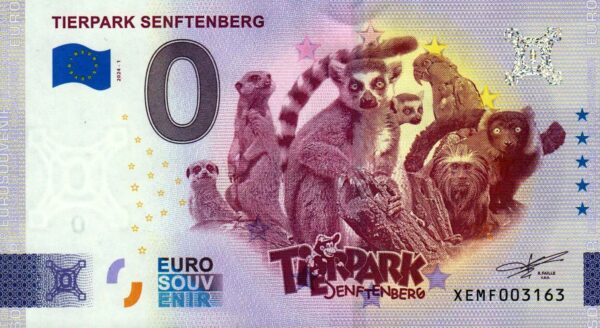 Tierpark Senftenberg 2024-1 0 euro souvenir banknotes germany