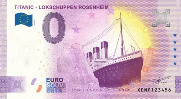 Titanic – Lokschuppen Rosenheim 2025-2 0 euro souvenir germany banknotes
