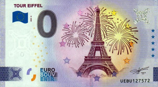 Tour Eiffel 2023-6 0 euro france banknote