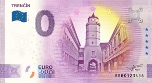 Trenčín 2022-2 0 euro souvenir bankovka slovensko