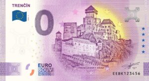 Trenčín 2025-1 0 euro souvenir bankovka slovensko