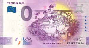 Trenčín 2026 2026-3 0 euro souvenir bankovka slovensko