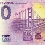 USA San Francisco 2019-1 0 euro souvenir golden gate bridge zero euro banknote