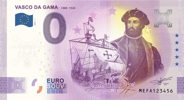 Vasco da Gama 2021-1 0 euro souvenir portugal banknotes anniversary