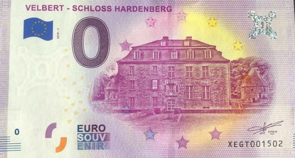 Velbert – Scholss Hardenberg 2019-1 0 euro souvenir schein banknote