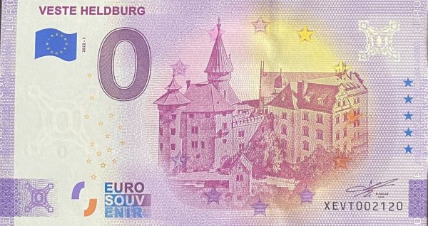 Veste Heldburg 2022-1 0 euro souvenir banknotes germany