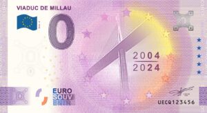 Viaduc de Millau 2024-4 0 euro souvenir banknotes france