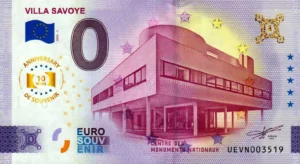 Villa Savoye 2025-1 anniversary 0 euro souvenir banknotes france
