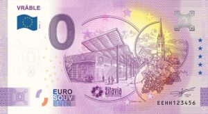 Vráble 2026-1 0 euro souvenir bankovka slovensko