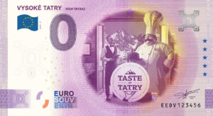 Vysoké Tatry 2024-3 0 euro souvenir bankovka slovensko