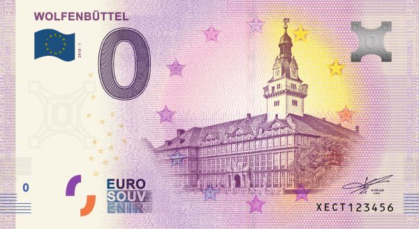WOLFENBÜTTEL 2018-1 0 euro souvenir bankovka slovensko zero euro banknote