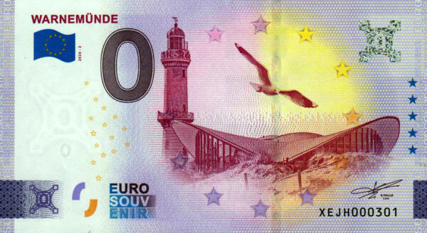 Warnemünde 2024-2 0 euro souvenir germany banknotes