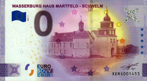 Wasserburg Haus Martfeld – Schwelm 2021-1 0 euro souvenir schein banknotes germany