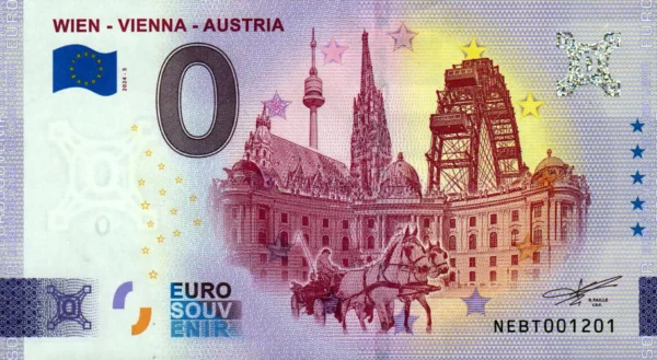 Wien – Vienna – Austria 2024-5 0 euro souvenir banknotes