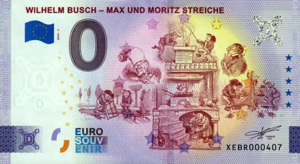 Wilhelm Busch – Max und Moritz Streiche 2024-2 0 euro souvenir banknotes germany