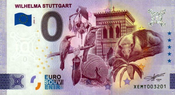 Wilhelma Stuttgart 2022-4 0 euro souvenir germany banknotes