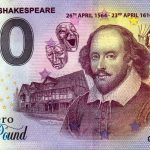 William Shakespeare 2023-1 zero pound great britain banknote