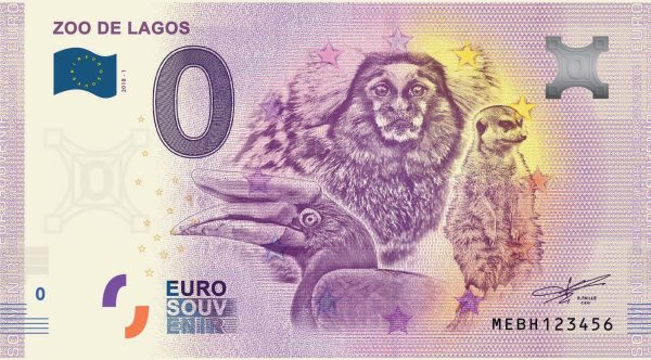ZOO de Lagos 2018-1 eurosouvenir 0 euro banknote 0€ souvenir
