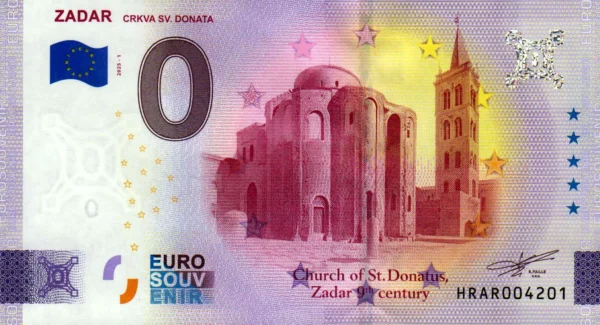 Zadar 2025-1 0 euro souvenir croatia banknotes