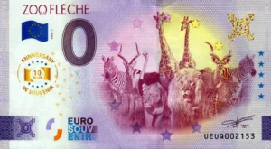 Zoo de la Flèche 2025-1 anniversary 0 euro souvenir banknotes france