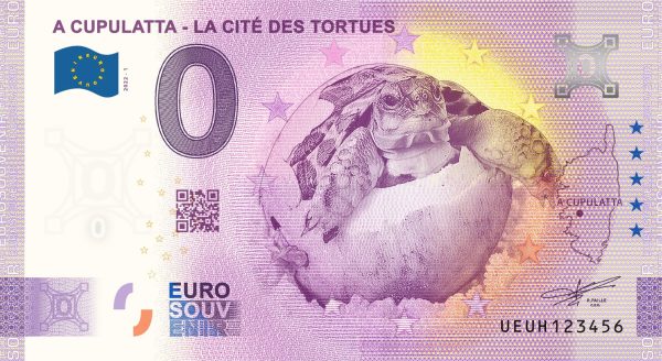 a cupulatta – la cité des tortues 2022-1 0 euro souvenir banknotes france