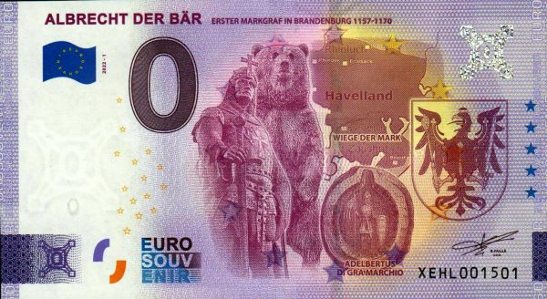 albrecht der bar 2022-1 0 euro souvenir schein banknotes germany