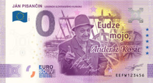 ander z kosice jan pisancin 2024-1 0 euro souvenir bankovka slovensko