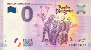 berlin dungeon 0 euro souvenir bankovka banknote