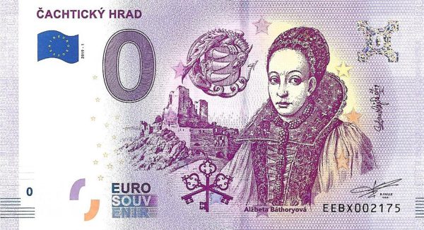 cachticky hrad 2019-1 castle 0 euro bankovka slovensko zero euro souvenir slovakia