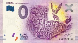 cerza parc zoologique lisieux 2019-3 0 euro souvenir bankovka