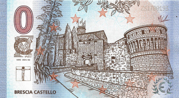 cm art zero souvenir Brescia Castello V092 2024-02 italy banknote