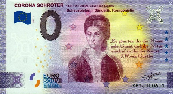 corona schroeter 2021-1 0 euro souvenir schein germany banknotes