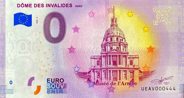 dome des invalides 2020-6 paris anniversary 0 euro souvenir france musee de larmee