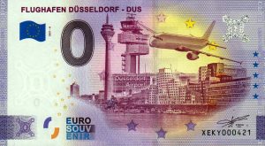flughafen dusseldorf – dus 2021-6 0 euro souvenir banknotes germany
