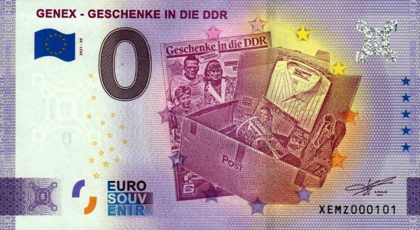 genex – geschenke in die ddr 2021-59 0 euro souvenir banknotes germany