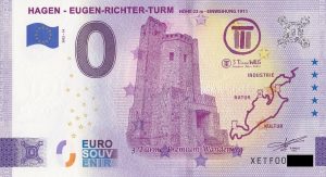 hagen – eugen-richter-turm 2022-14 0 euro souvenir banknotes germany