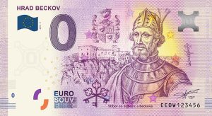hrad beckov 0 euro souvenir slovensko zero € banknote slovakia