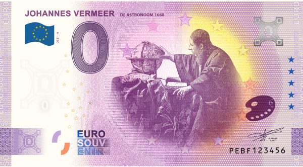 johannes vermeer 2021-6 0 euro souvenir banknotes netherlands