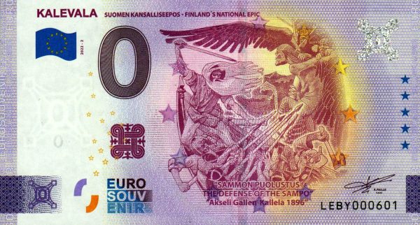 kalevala 2022-2 0 euro souvenir banknotes finland suomi