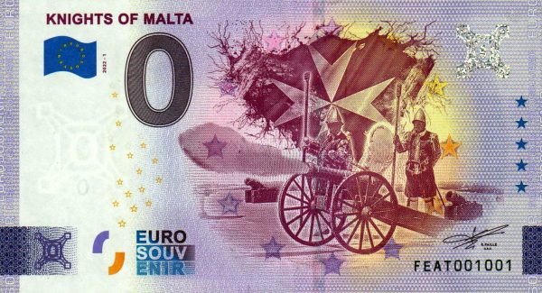 knights of malta 2022-1 0 euro souvenir banknotes