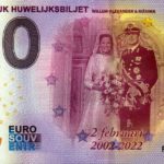 koninklijk huwelijksbiljet 2022-1 0 euro souvenir netherlands banknote