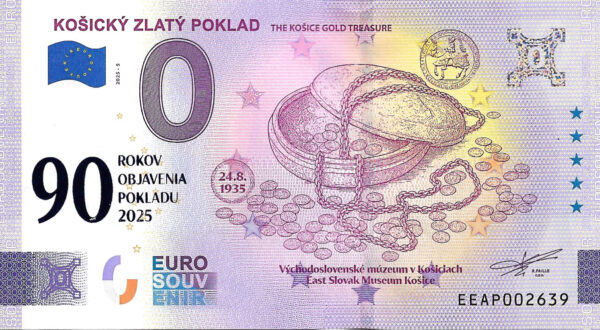kosicky zlaty poklad 0 euro souvenir slovensko pritlac