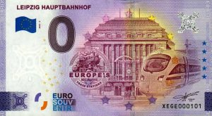 leipzig hauptbahnhof 2022-2 0 euro germany souvenir schein