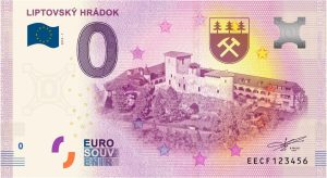 liptovsky hradok 2019-1 0 euro souvenir slovensko