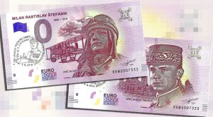 milan rastislav stefanik 2019-1 2019-2 0 euro souvenir banknote slovakia bankovka slovensko peciatka