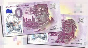 milan rastislav stefanik 2019-1 2019-2 0 euro souvenir banknote slovakia bankovka slovensko peciatka znamka